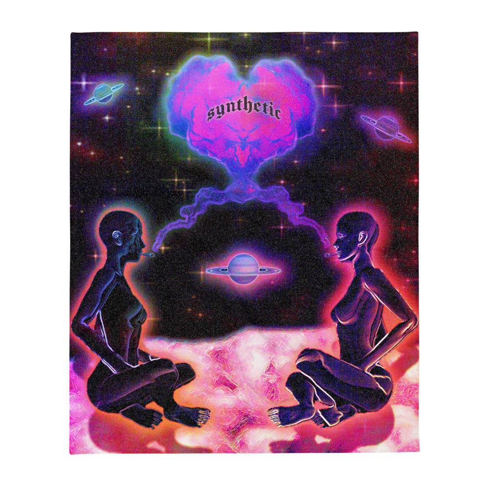 'get high just to kiss the sky' throw blanket